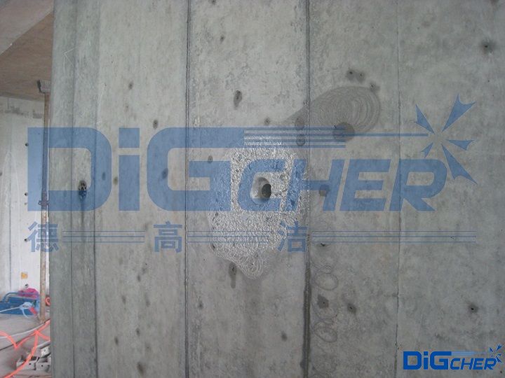 高壓水混凝土鑿毛效果